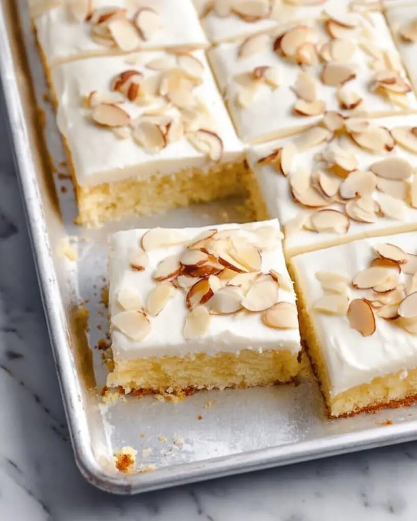 White Texas Almond Sheet Cake Recipe