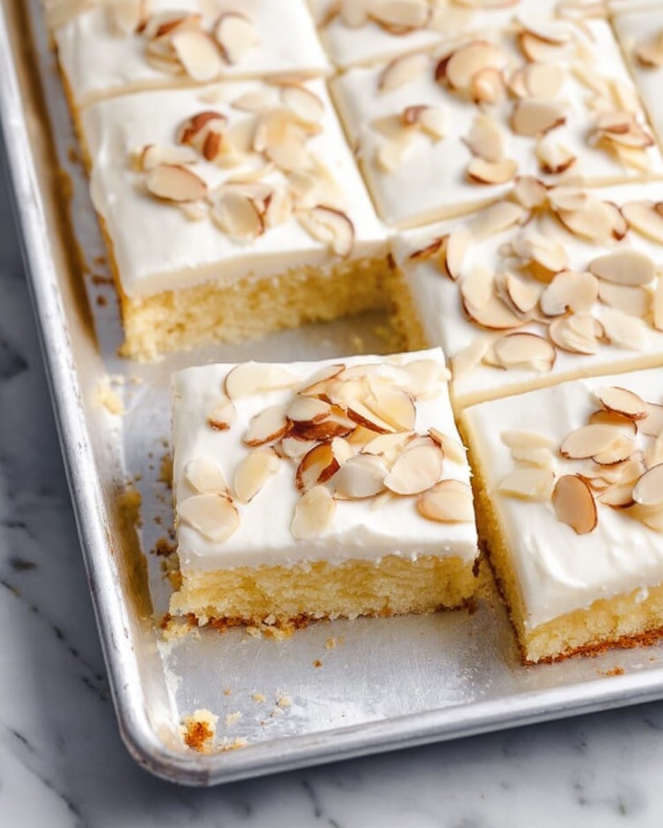 White Texas Almond Sheet Cake Recipe