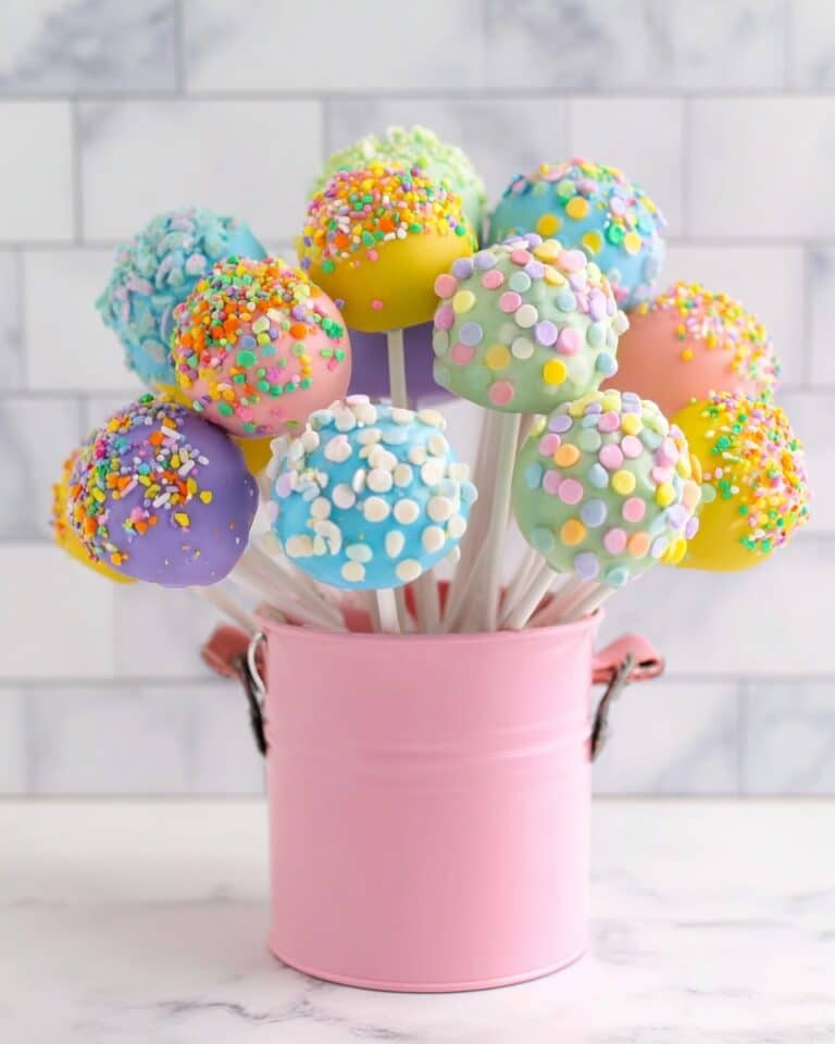 Colorful Chocolate Covered Oreo Pops with Sprinkles Recipe