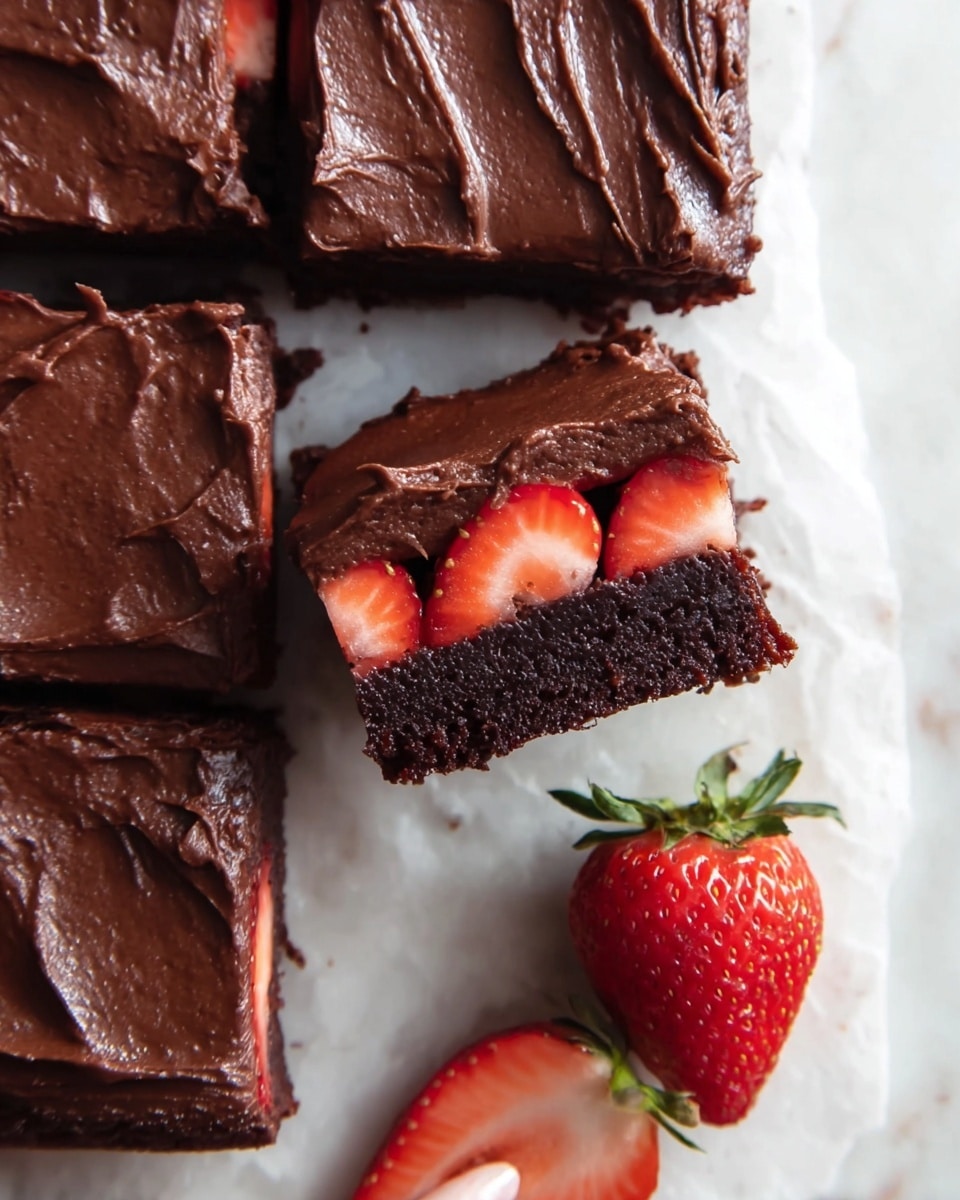 Chocolate-Covered Strawberry Brownies Recipe