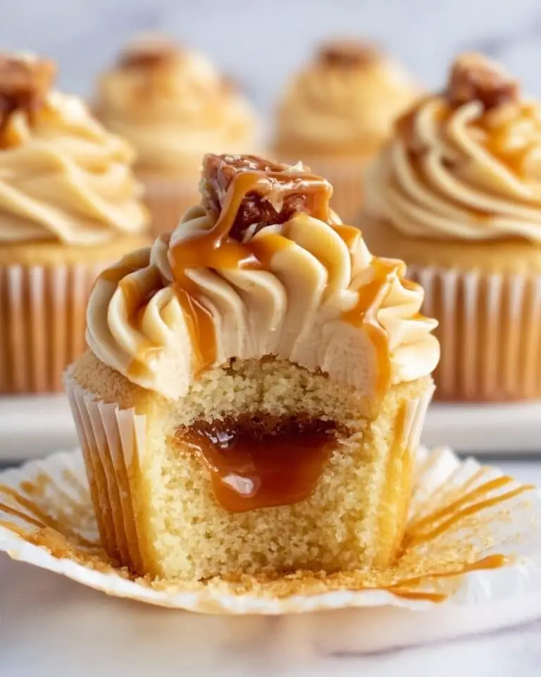 Churro Caramel Crunch Cupcakes Recipe