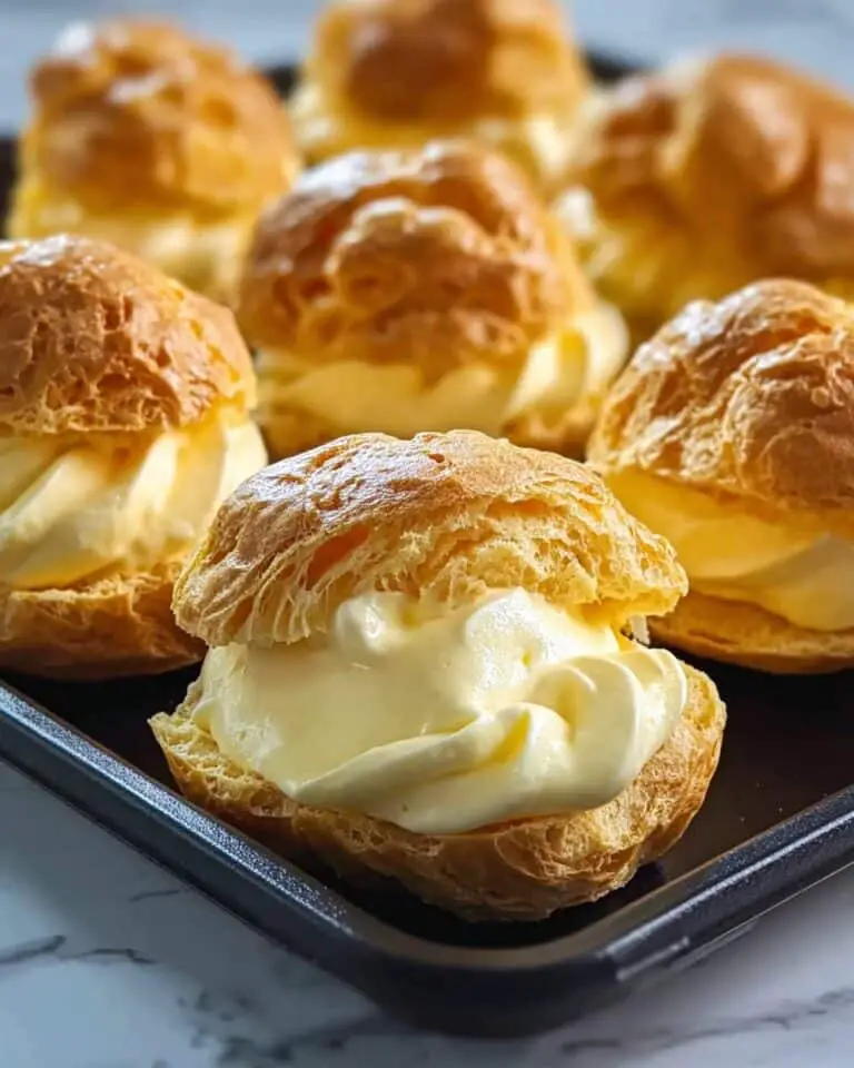 Easy Cream Puffs with Vanilla Cream Filling Recipe