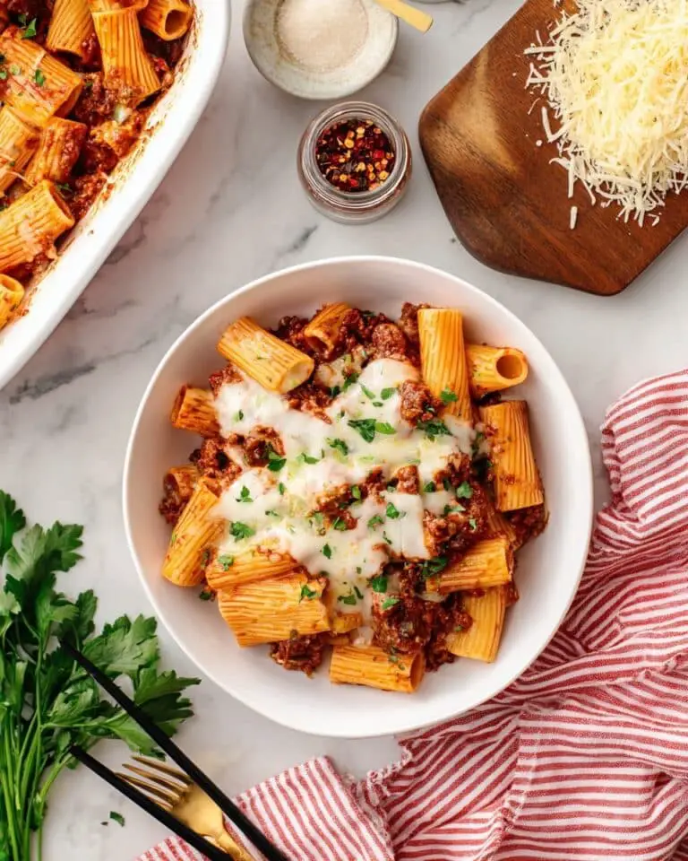 Cheesy Baked Rigatoni Recipe
