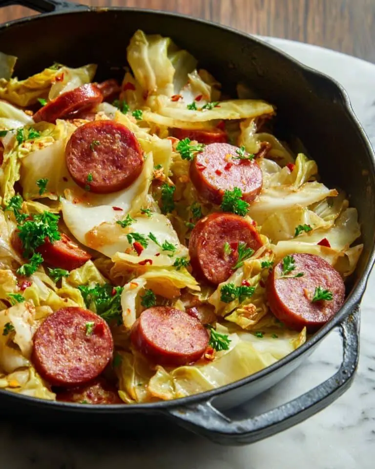 Fried Cabbage with Kielbasa Recipe