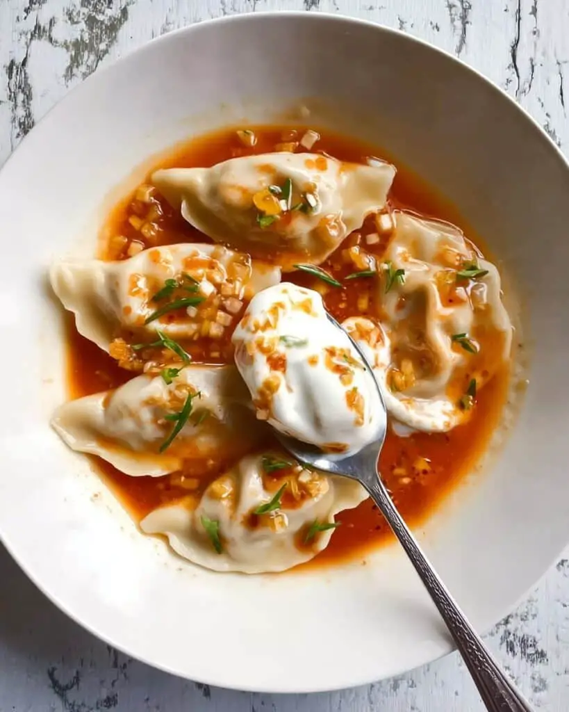 Chili Con Carne–Style Pierogi with Spiced Beef, Beans, and Tomato Sauce Recipe