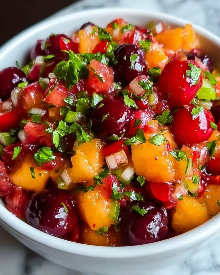 Healthy Peach Cherry Salsa Recipe