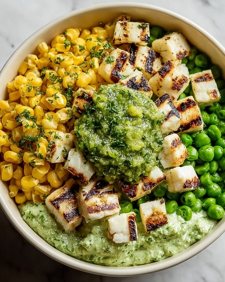 Grilled Corn Orzo Salad with Scallion Dill Dressing Recipe