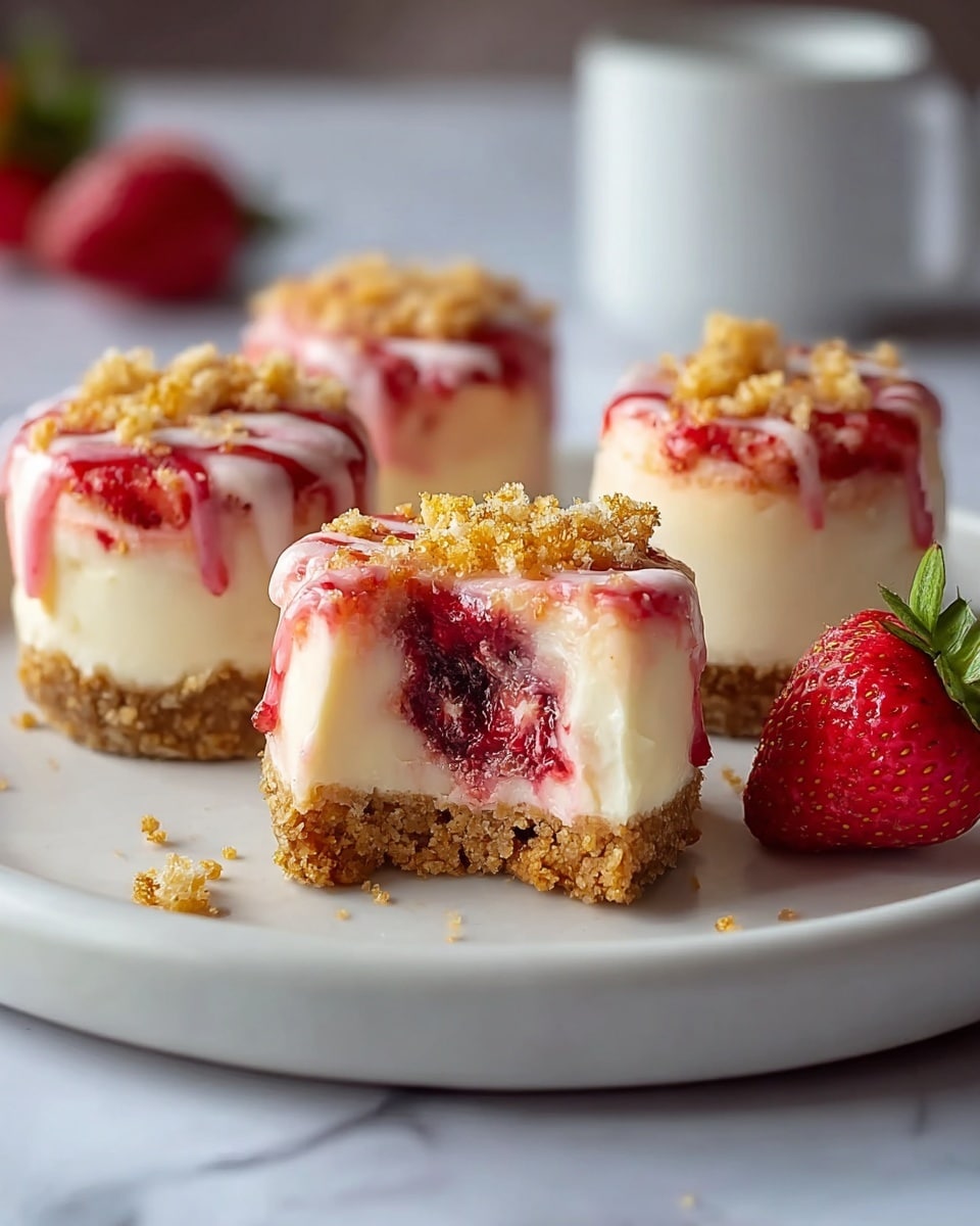 Strawberry Crunch Cheesecake Bites Recipe