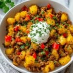 Southwest Ground Beef and Potato Skillet Recipe