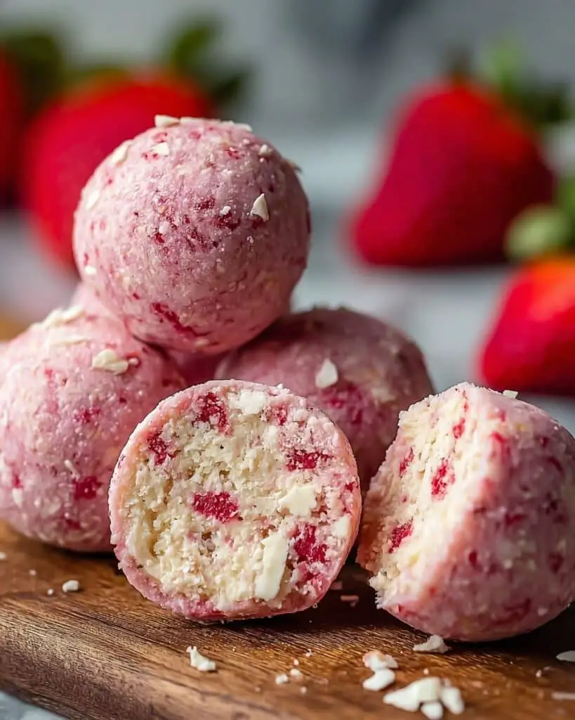 Strawberry Cheesecake Protein Balls Recipe