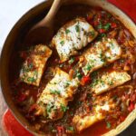 Moroccan-Style Cod with Bell Pepper and Harissa Sauce Recipe
