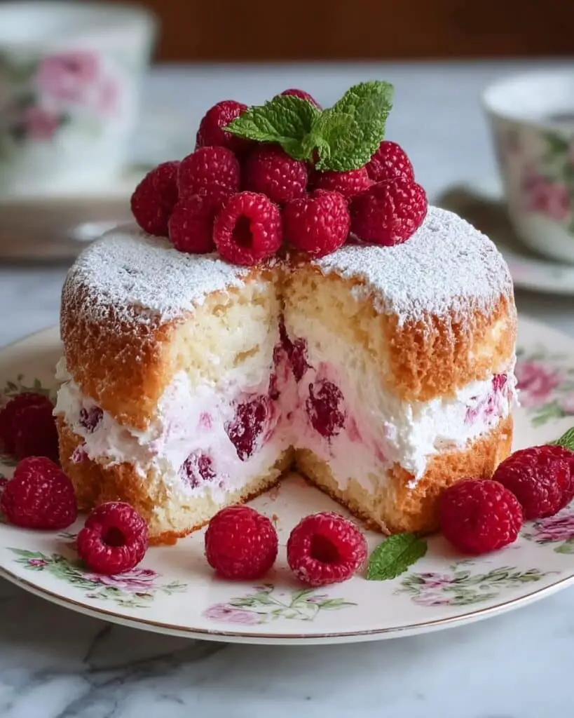 Raspberry Angel Food Cake Recipe