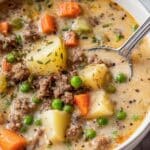 Shepherd’s Pie Soup with Buttery Potato Puffs Recipe
