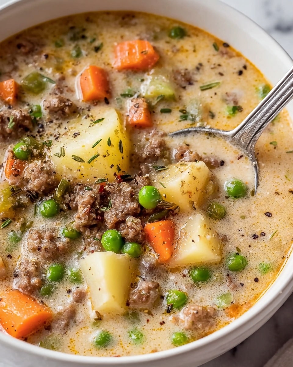 Shepherd’s Pie Soup with Buttery Potato Puffs Recipe