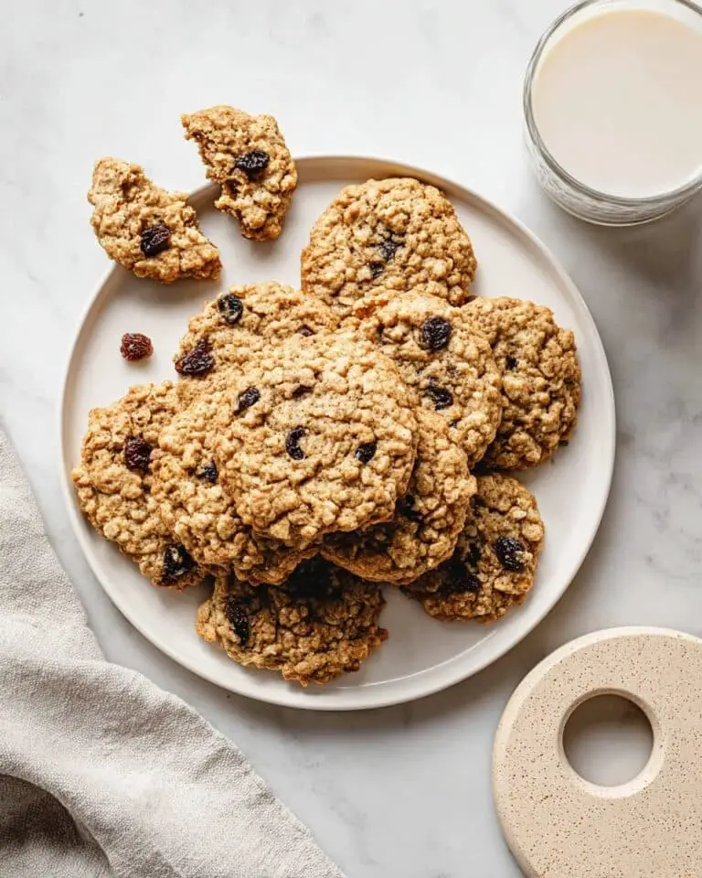 Vegan Oatmeal Raisin Cookies with Coconut Oil Recipe