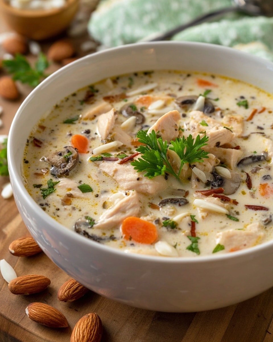 Chicken & Mushroom Wild Rice Soup Recipe