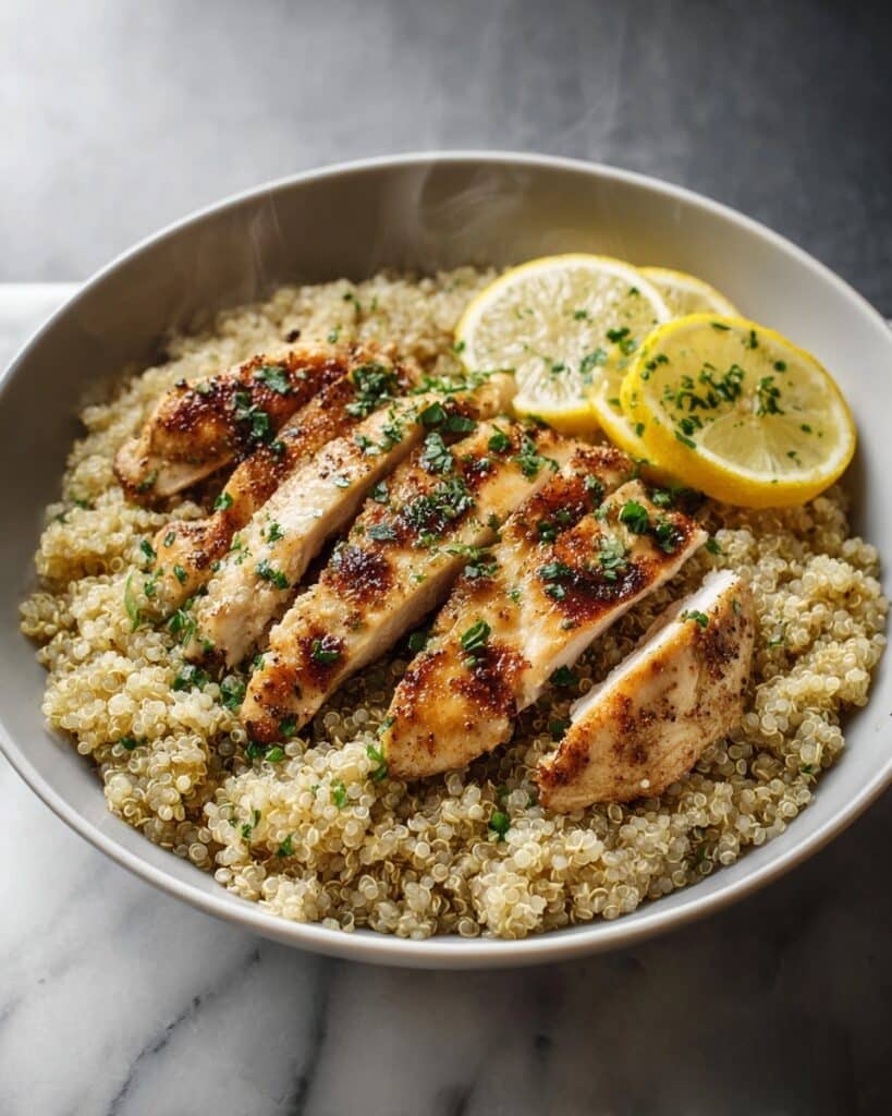 Garlic Lemon Chicken Quinoa Recipe