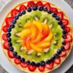 Sugar Cookie Fruit Pizza with Cream Cheese Frosting Recipe