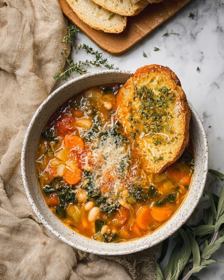 Winter Vegetable Minestrone Soup Recipe