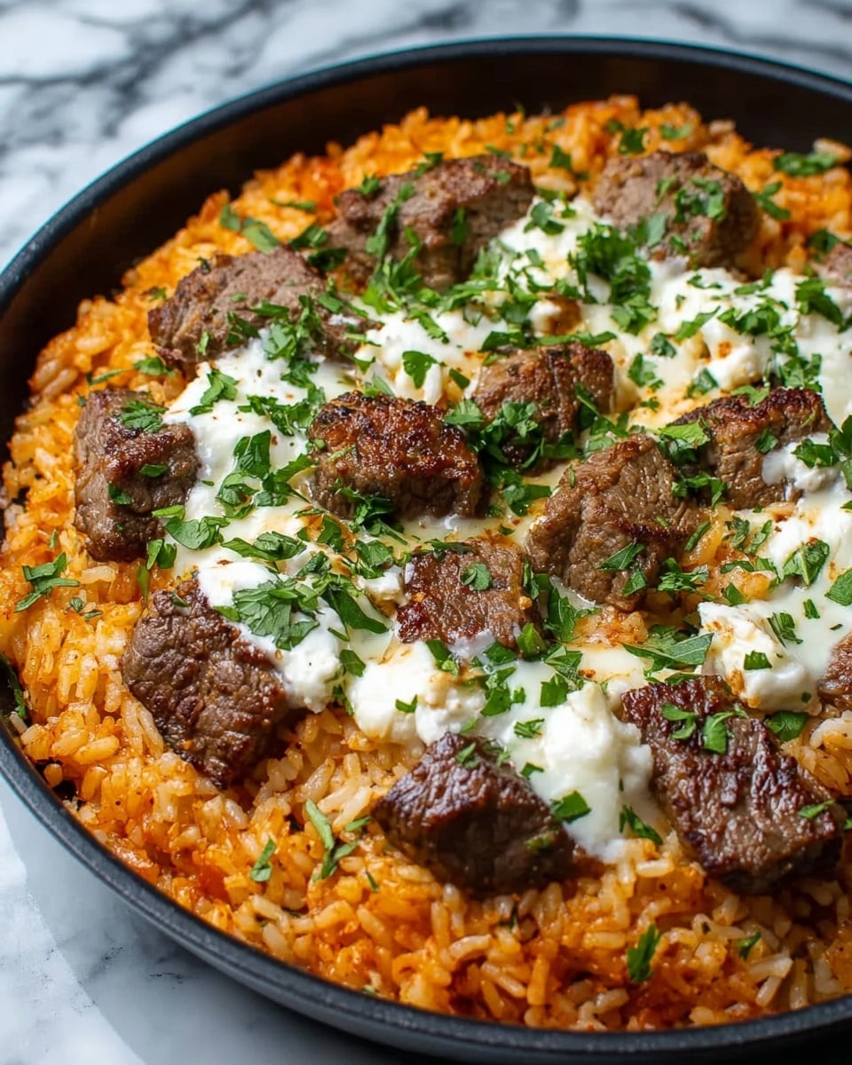 Steak & Queso Rice: A Cozy Tex-Mex One-Pan Dinner Recipe