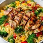 Lemon Chicken and Veggie Orzo Stir Fry Recipe
