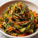 Cucumber Carrot Salad with Lemon-Garlic Dressing and Sesame Seeds Recipe