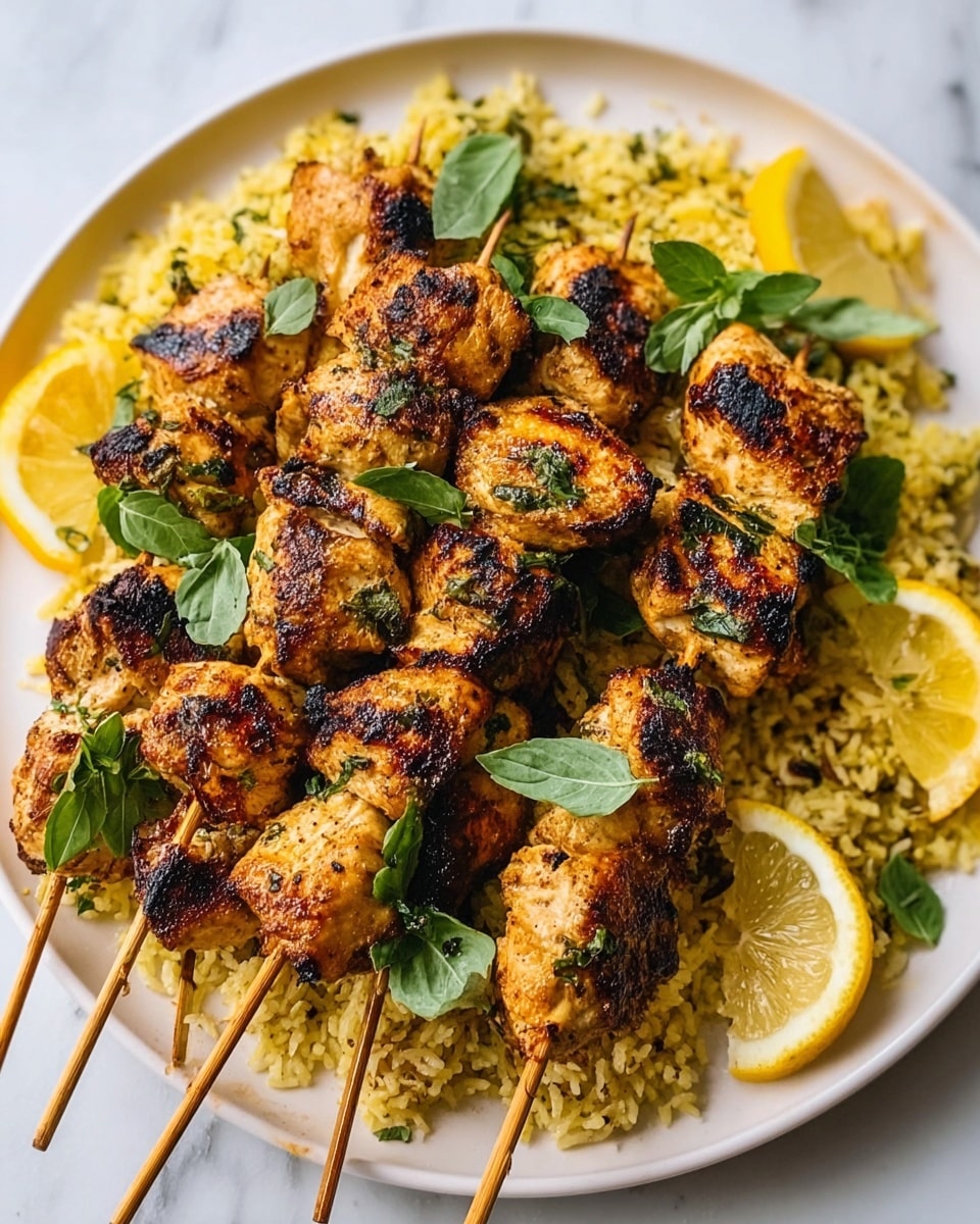 Lemon Basil Chicken Kebabs Recipe