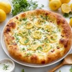 Lemon Pizza with Fresh Mozzarella and Herbed Lemon Brine Recipe