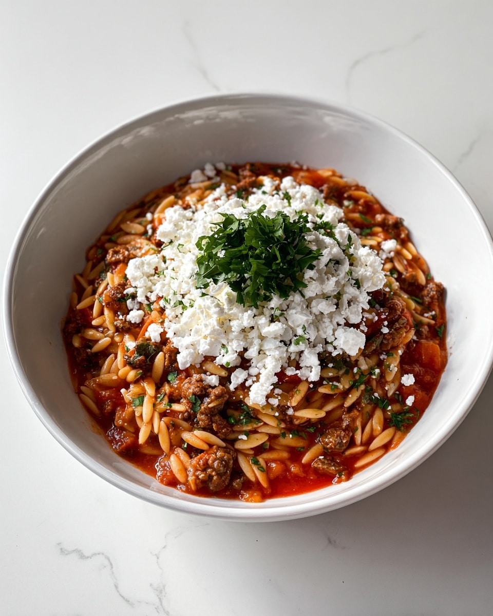 Ground Beef Orzo (Greek Manestra) Recipe