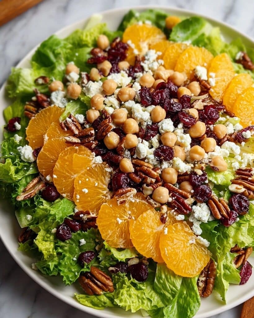 Cranberry Walnut Chickpea Salad with Orange Vinaigrette Recipe