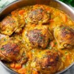 Chicken Thigh Osso Bucco: Italian-Inspired Braised Chicken Thighs in Herbs and Vegetables Recipe