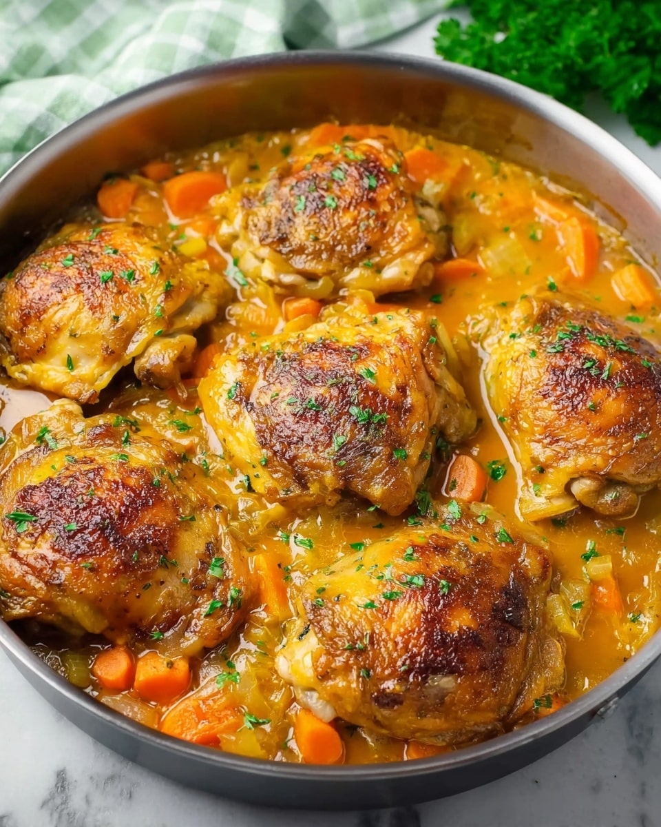 Chicken Thigh Osso Bucco: Italian-Inspired Braised Chicken Thighs in Herbs and Vegetables Recipe