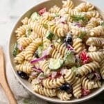 Quick Pasta Salad with Greek Yogurt Dressing Recipe
