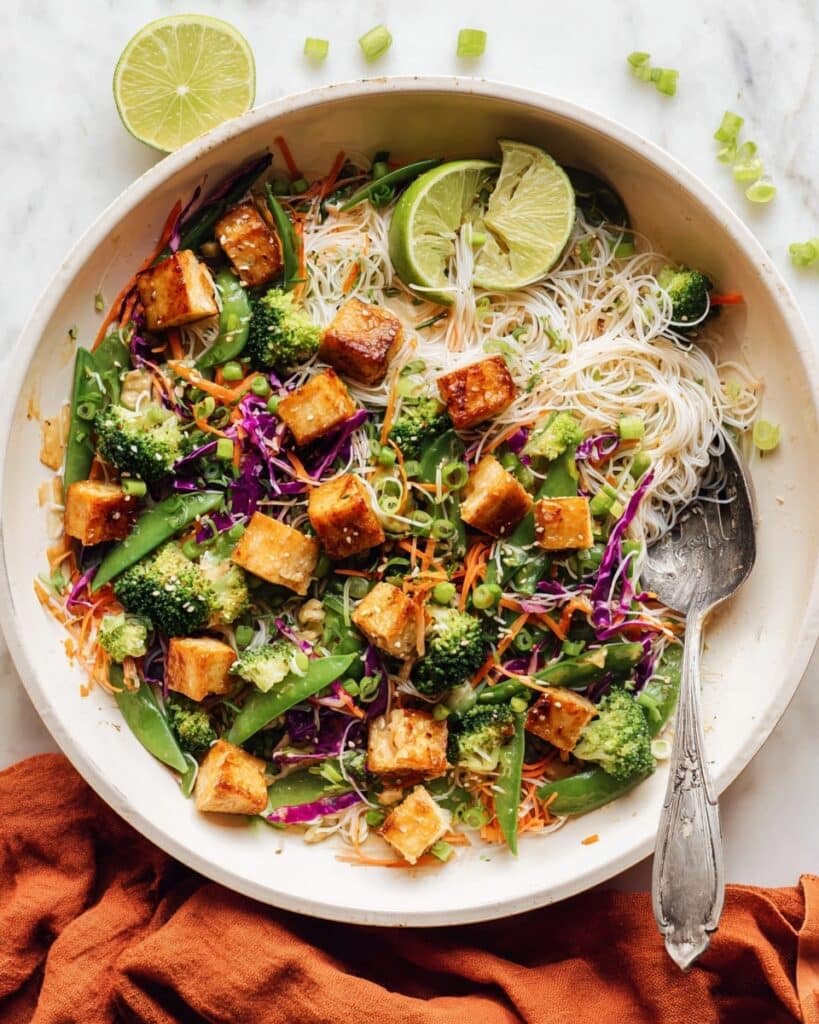 Tofu Noodle Stir-Fry with Spring Vegetables Recipe