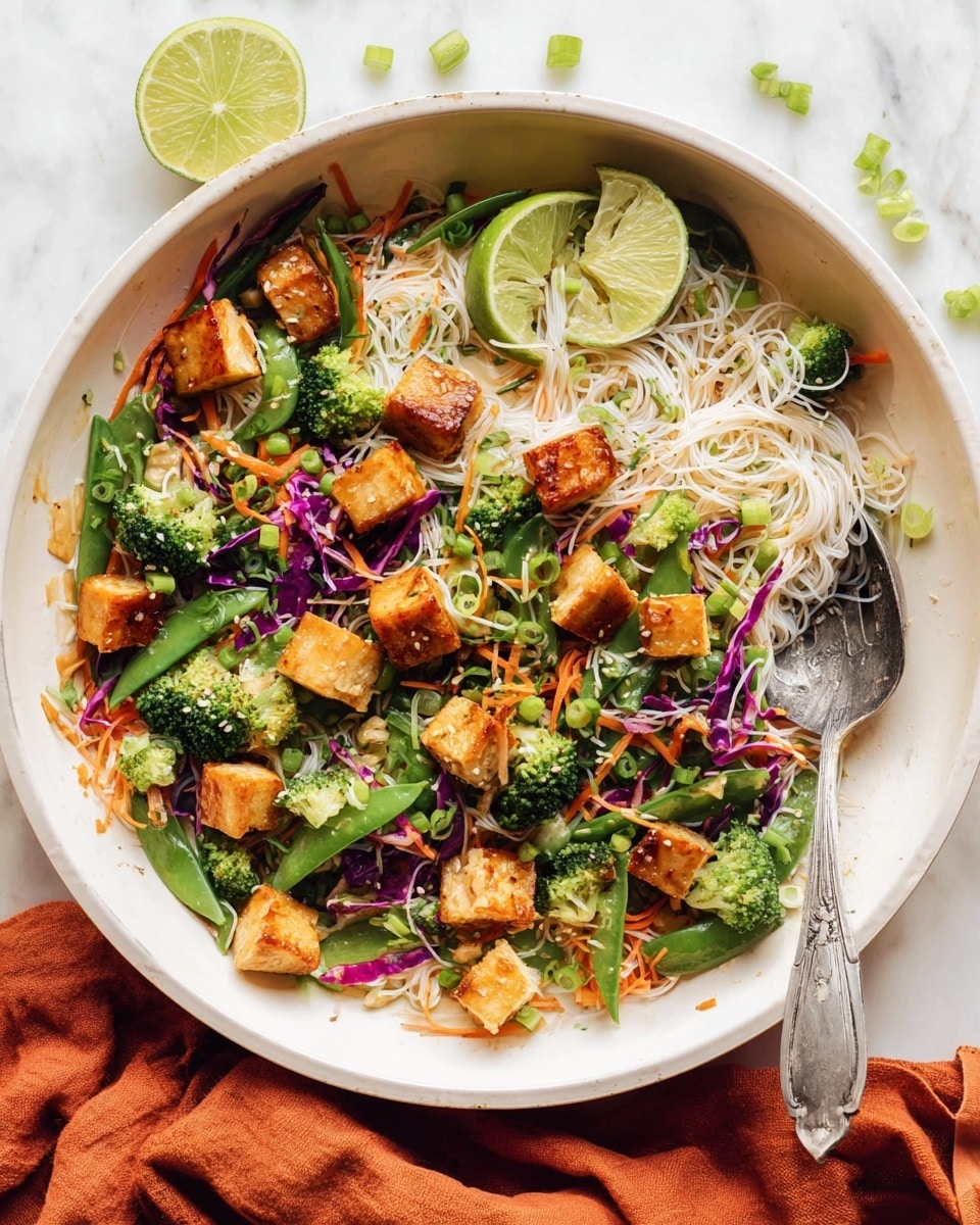 Tofu Noodle Stir-Fry with Spring Vegetables Recipe