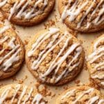 Coffee Cake Cookies with Cinnamon Streusel and Powdered Sugar Drizzle Recipe