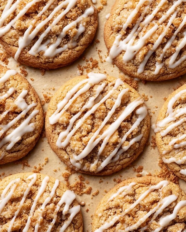 Coffee Cake Cookies with Cinnamon Streusel and Powdered Sugar Drizzle Recipe