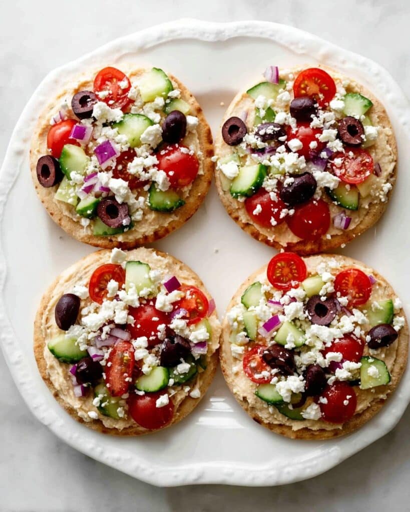 Mini Greek Pita Pizza Appetizers Recipe