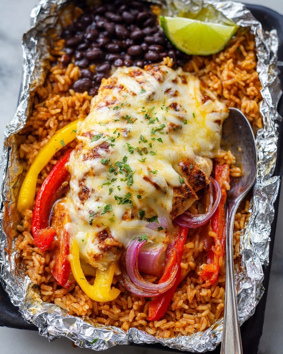 Southwestern Chicken & Rice Foil Packets Recipe