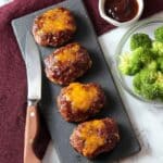 Air Fryer BBQ Cheddar Mini Meatloaves Recipe