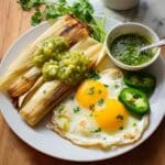 Breakfast Tamales with Runny Egg and Salsa Recipe