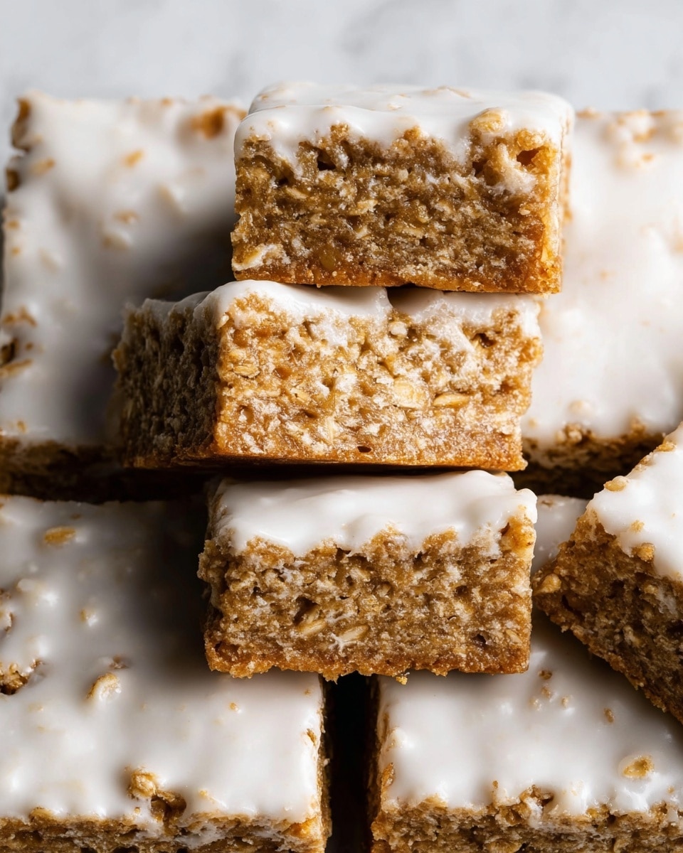 Iced Oatmeal Cookie Bars Recipe