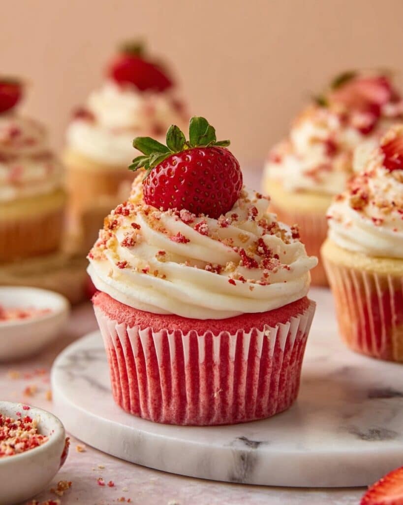 Strawberry Crunch Cupcakes Recipe