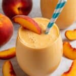 Creamy Banana Peach Smoothie with a Touch of Cinnamon Recipe