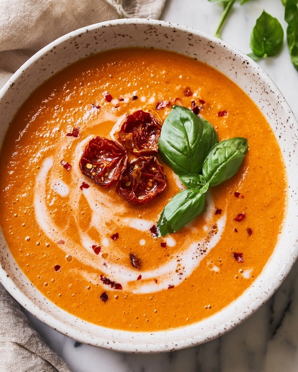 Roasted Creamy Tomato Carrot Soup Recipe