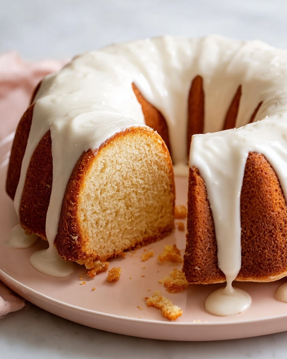 Glazed Vanilla Bundt Cake with Buttermilk Recipe