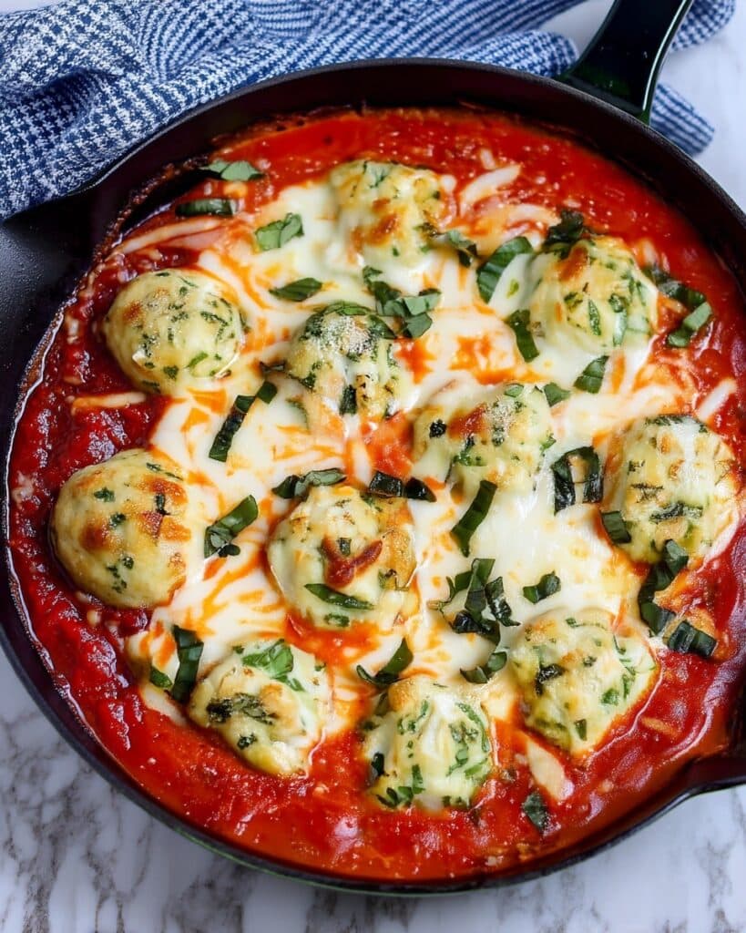 Baked Chicken Parmesan Meatballs Recipe