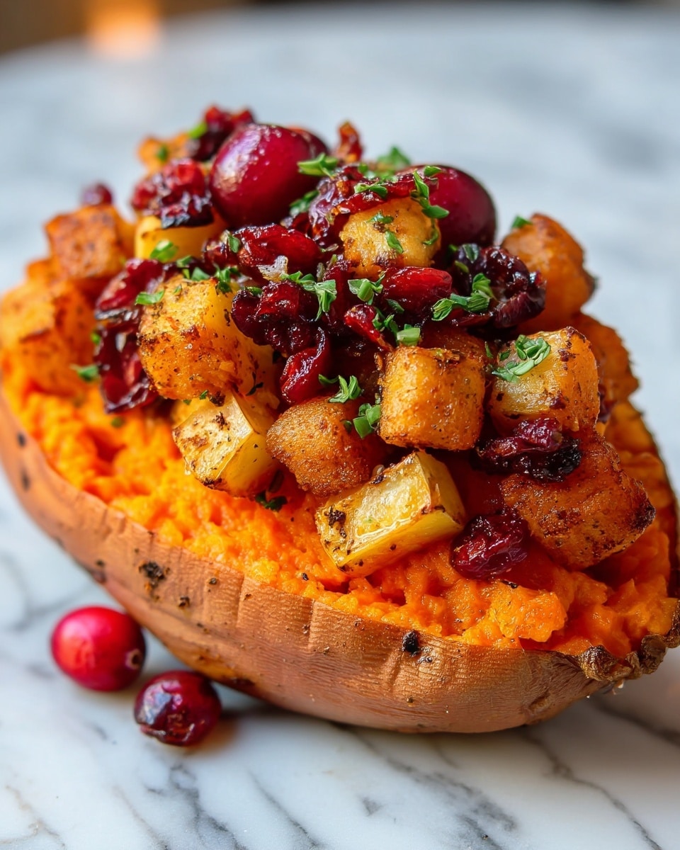 Cranberry Apple Twice-Baked Sweet Potatoes Recipe