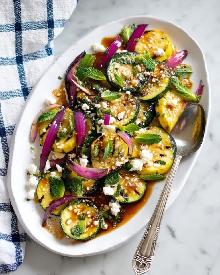 Grilled Zucchini and Yellow Squash with Lemon Herb Feta Recipe