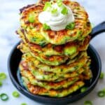 Crispy Zucchini Fritters with Green Onions Recipe